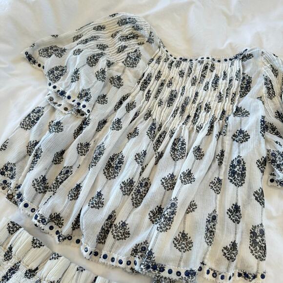 Isabel Marant Berit Paisley Two-Piece Matching Set Smocked - Picture 8 of 13